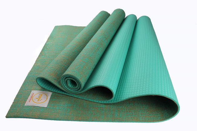 Jute Premium ECO Fitness, pilates, Yoga Mat + Muscle Recovery & 3 Pack Resistance Band Bundle